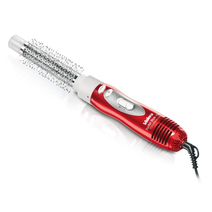 Термощітка Valera Turbo Style 1000 Tourmaline 603.01B (1000 Вт, червона) з двома насадками-щітками та феном
