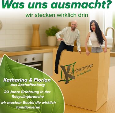Пакети для органічних відходів 60 л - 70 л 25 шт. Пакети для органічних відходів Паперові пакети для органічних відходів, без личинок Паперові пакети для садових відходів