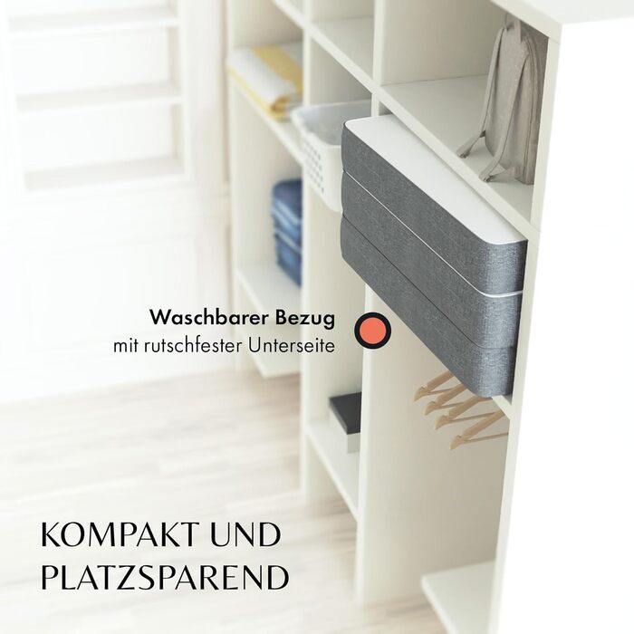 Розкладний матрац розкладний гостьовий матрац товщина 14 см та зручний H3 розкладний матрац, що економить місце дорожнє ліжечко для дорослих рейтинг ДУЖЕ ДОБРЕ згідно зі стандартом Oeko-Tex чохол, який можна прати 75 x 195 см сірий білий односпальний матр