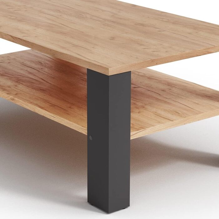 Журнальний столик Vicco, журнальний столик з полицею, антрацит/пісочний дуб, 100 x 60 см