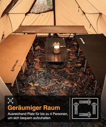 Намет OneTigris ASH Canopy, 2-4 особи, водонепроникний 3000 мм, вітрозахисний, великий теплий кемпінговий намет, зимовий намет, намет-гамак, намет для вулиці в автомобілі, малий розмір у упаковці