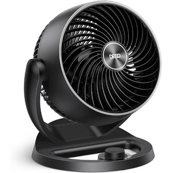 Регульований кут нахилу Turbo Air Circulator, Suides for Bedroom Office, Fox One, Black, 28dB Quiet Table Fan, 21M Wind Distance Fan with Cooling 3 Step Level 120