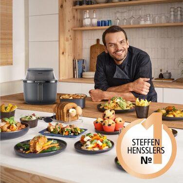 Фритюрниця Philips серії 3000 об'ємом 4,2 л, оглядове вікно, фритюрниця 16 в 1, технологія RapidAir Plus, менше жиру, додаток з ре