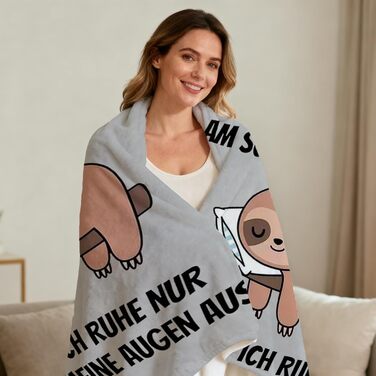 Подарунок на день народження для жінки, ковдра з лінивцем 150x200 см. Смішні подарунки для жінок та чоловіків, подарунок на день народження для мами, дівчини, дружини, дівчини, сестри, колеги, м&39яка ковдра 150*200 см.