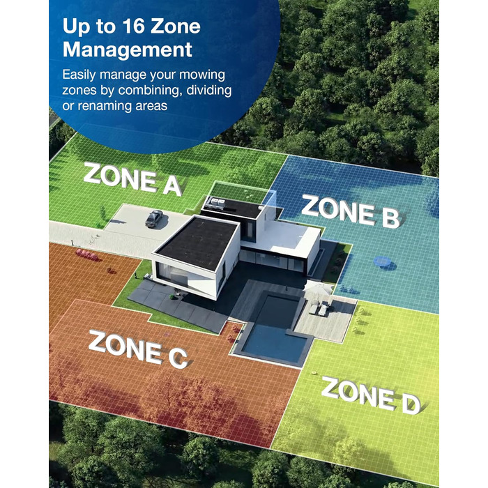 Роботизована газонокосарка ECOVACS Goat G1-2000 зі стійким гаражем та модулем автоматичного підключення, бездротовий периметр для