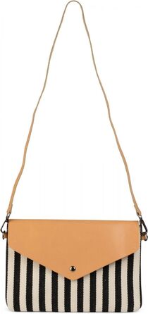 Клатч-конверт у морську смужку з візерунком риб'яча кістка, сумка через плече, жіноча сумка 02012153, колір червоно-бежевий