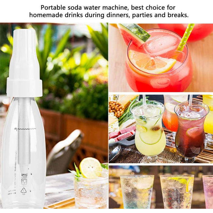 Машина для газованої води, портативний домашній виробник бульбашкової води Домашні газовані напої Машина для холодних напоїв Машина для напоїв