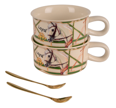 Набір чашок LED Horses, 2х220 мл (7133154)