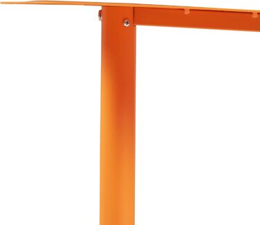 Журнальний столик Nasttten, садовий столик, журнальний столик з металевим каркасом, диванний столик, сучасний дизайн для вітальні, спальні, балкону, тераси, 50 x 50 x 38 см, помаранчевий, прямокутний