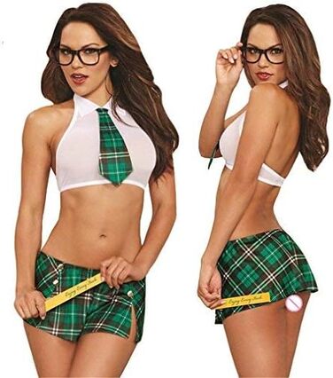 Швидко білизна Жіноча нічна білизна школярка сексуальна косплей білизна школярка костюм еротичний костюм на Хелловін клубний одяг