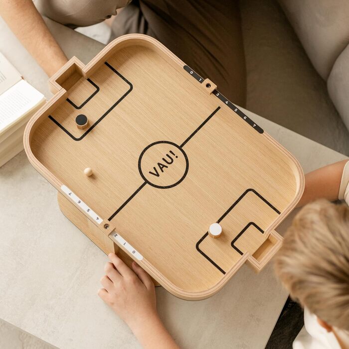 Міні-стіл для аерохокею VAU магнітний дерев&39яний настільний футбол для дітей та дорослих екологічно чисті настільні ігри без екрану ручної роботи, міцний, без пластику