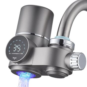 Фільтр для води HOMELODY, фільтр для питної води з LED-дисплеєм, видаляє хлор, важкі метали та поганий смак, фільтр для змішувача з синім світлом для кухні (включаючи фільтр*1)