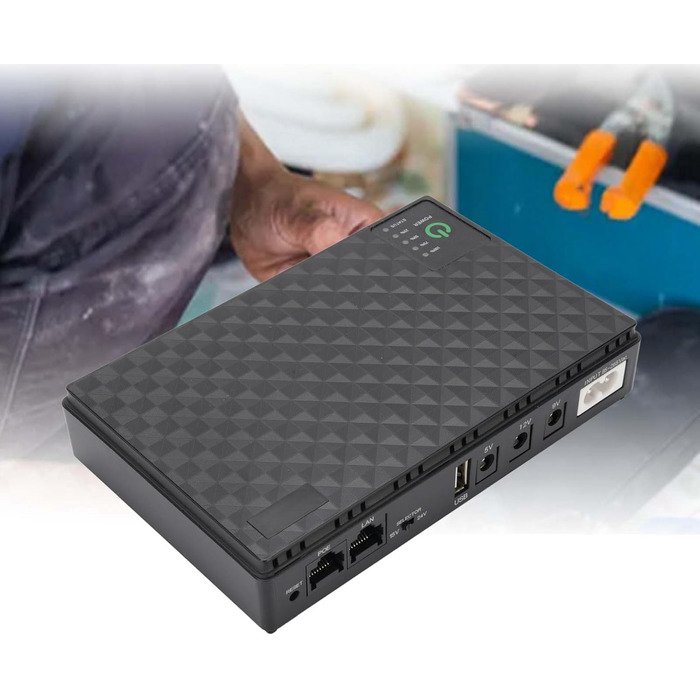 Мобільний ДБЖ (UPS) з високою ємністю 10400mAh для безперебійного живлення камери спостереження, роутери, модеми та інша цифрова техніка (Європейський штекер 85-265V)