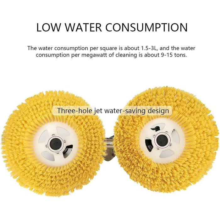 Автоматична щітка для чищення фотоелектричних панелей, Телескопічна штанга/2.1-7.5 М, Швидкість 300/хв, Легко витирається, З довго