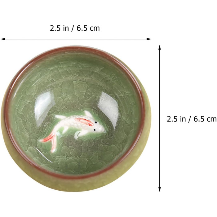 Керамічний чайний сервіс Рибка на 6 персон з ефектом тріщин, жаростійкий, креативний дизайн для дому та особистих чаювань