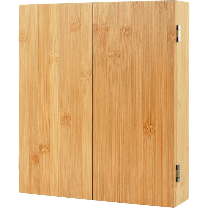 Чайна коробка Relaxdays, 9 відділень, бамбук, ВШХ 31 x 26,5 x 7 см, відділення для чайних пакетиків, кавових капсул, настінна, натуральний/срібний