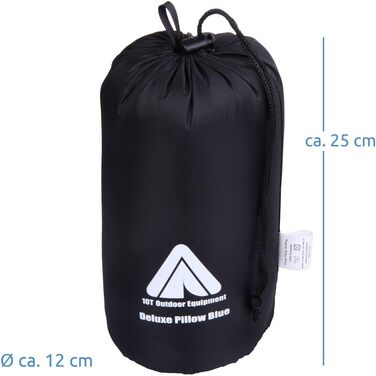 Флісова подушка Дорожня подушка Подушка для шиї з сухим мішком, 10T Deluxe Pillow Blue 40x30x10