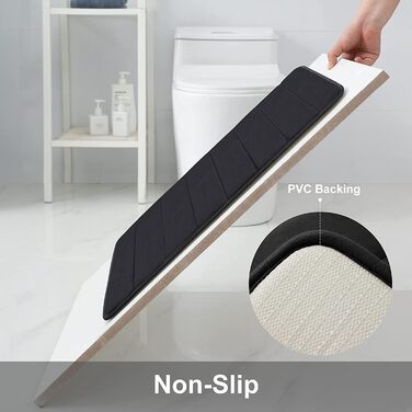 Нековзний м'який килимок для туалету з вирізом 50 х 60 см, поглинаючий килимок для туалету на підставці, килимок для туалету, що м