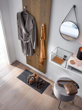 Килимок для дверей Smokey Mount 35x75 см, для використання всередині та зовні приміщень, можна прати, сірий