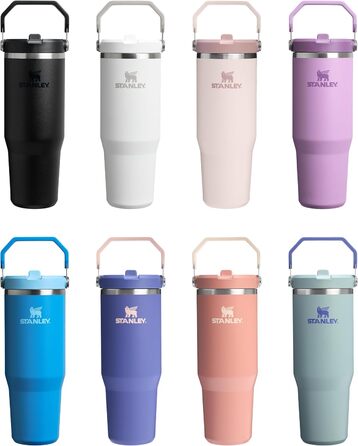 Пляшка для пиття STANLEY Flip Straw Tumbler 1.0 з трубочкою 0.89 л - Термос зберігає напої холодними протягом 12 годин - Можна мити в посудомийній машині - Спортивна пляшка - Пляшка для води без BPA - Морозостійка