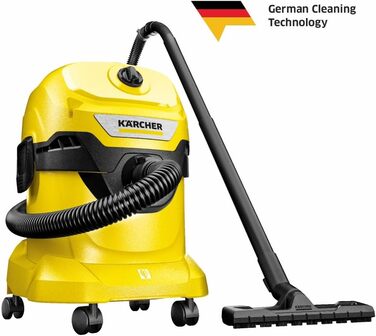 Пилосос для сухого та вологого прибирання Krcher WD 4 V-20/5/22, вкл. плоский гофрований фільтр, запатентований фільтрувальний бло