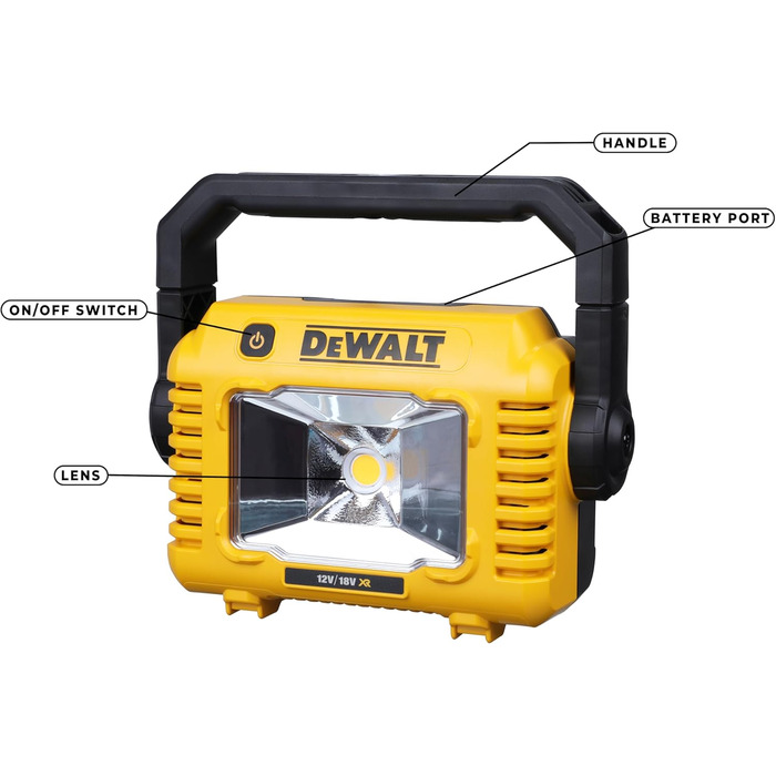 Компактний світлодіодний робочий ліхтар DEWALT 18V XR (тільки інструмент), DCL077-XJ