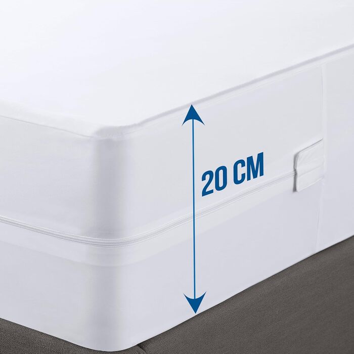 Чохол для матраца Utopia Bedding 90 x 200 x 20 см Водонепроникний із застібкою-блискавкою, сертифікований Oeko-TEX, наматрацник