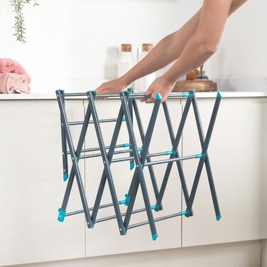 Висувна вішалка для одягу Beldray LA077615EU7 - вішалка для одягу з 3 рівнями, довжина сушіння 7 м, максимальне навантаження 7 кг,