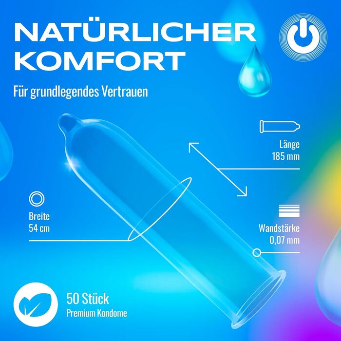 Презервативи ON) Natural Feeling, тонкі, 54 мм, 50 шт