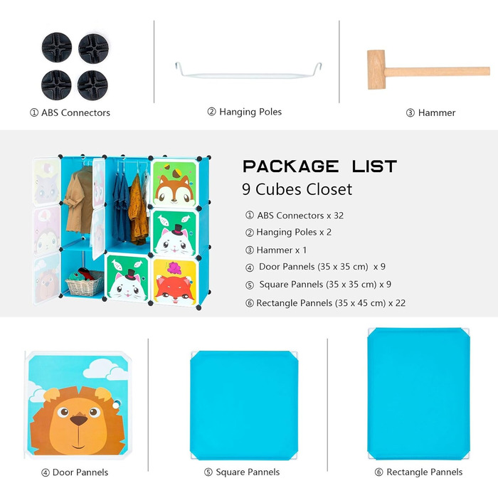 Дитяча полиця Дитяча шафа Сходинкова полиця Книжкова полиця з дверцятами, глибші відділення, ніж зазвичай (45 см проти 35 см), 110