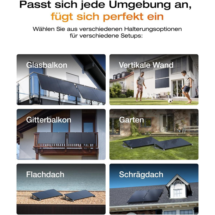 Балконна електростанція Solarway 1000 Вт / 800 Вт у комплекті з штекерним підключенням - Найновіший інвертор EcoFlow Stream 800 Вт - Повний комплект сонячної системи - Двосторонні чорні сонячні панелі 500 Вт, EcoFlow та аксесуари