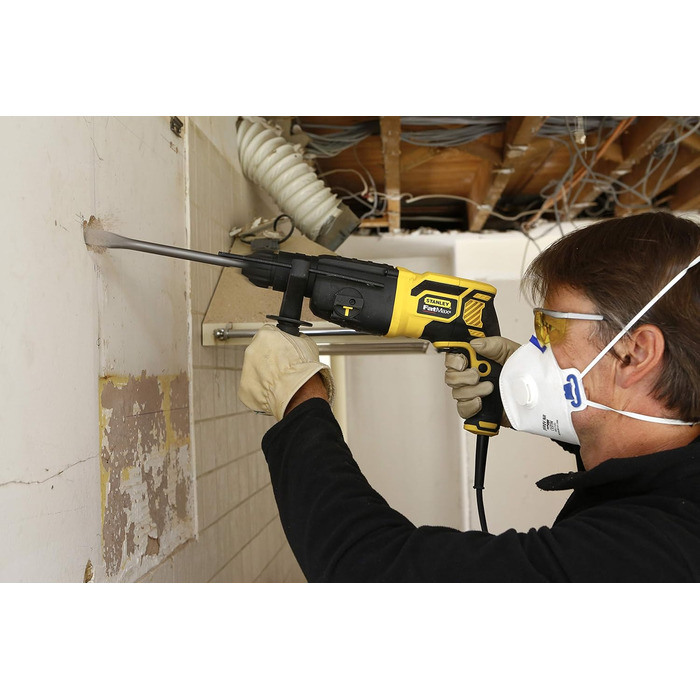 Перфоратор Stanley FatMax 750 Вт SDS-plus FME500K (1,8 джоулів, пневматичний ударний механізм, обертання вправо/вліво, для ударног