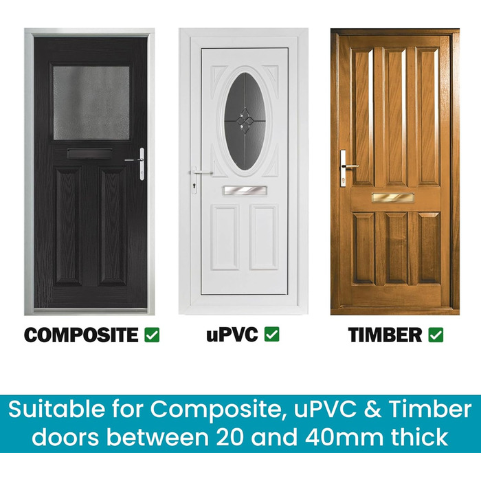 Дверна поштова скринька 30,6 см (12 дюймів) – чорний/полірований срібло