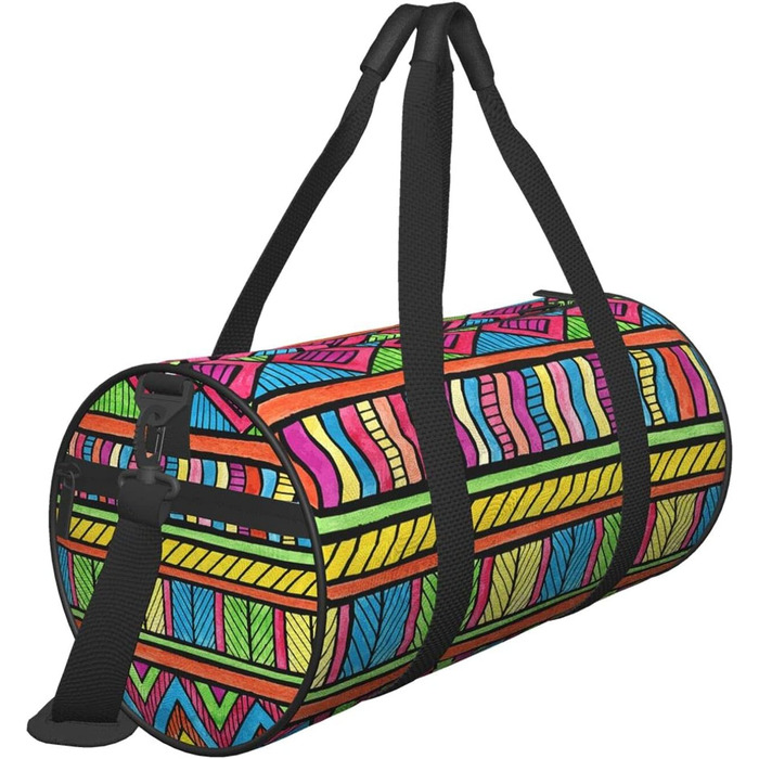 Спортивні сумки-мішки з акварельним етнічним малюнком для фітнесу, подорожей та покупок, велика дорожня сумка на нічліг та вихідні дні для чоловіків та жінок