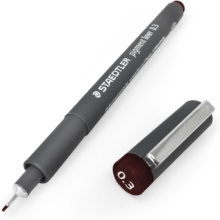 Пігментний лайнер Staedtler 308 Fineliner 0,3 мм 3 упаковки коричневий