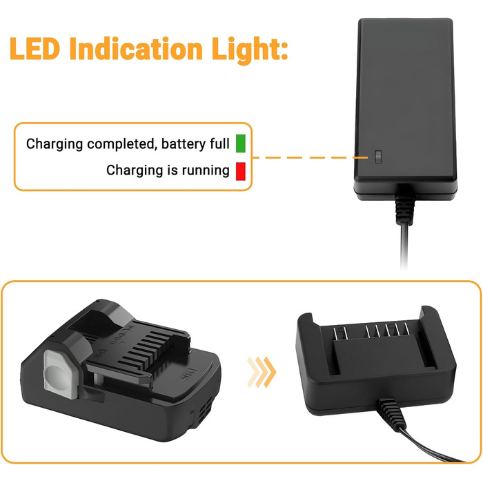 Зарядний пристрій Shentec 3000mAh для літій-іонного акумулятора, сумісний з акумулятором Hitachi 18V 339782 BSL1830C BSL1815 шт. BSL1815S BSL1830 330139 330557 для Hitachi 18V зарядний пристрій