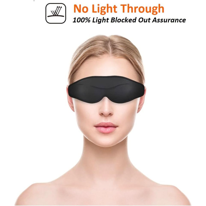 Маска для сну для чоловіків і жінок, 3D контурна маска для сну, м'яка комфортна пов'язка на очі для авіаперельотів, йоги, сну Фіол