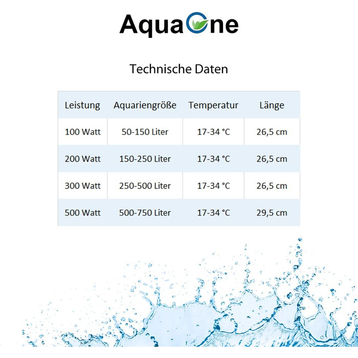 Цифровий нагрівальний елемент для акваріума AquaOne потужністю 500 Вт Нагрівач для акваріумів об&39ємом до 750 л Керований нагрівач для прісноводних та морських акваріумів Регульований електричний нагрівач Aquaheat