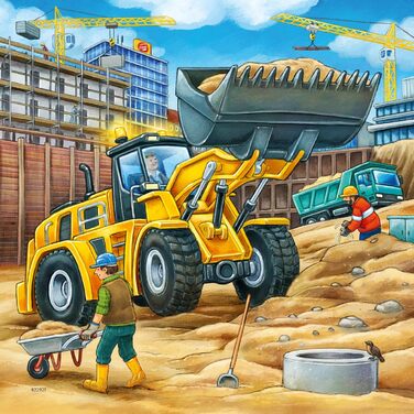 Дитячий пазл Ravensburger - 09226 Large Construction Vehicles - Пазл для дітей від 5 років, 3x49 елементів