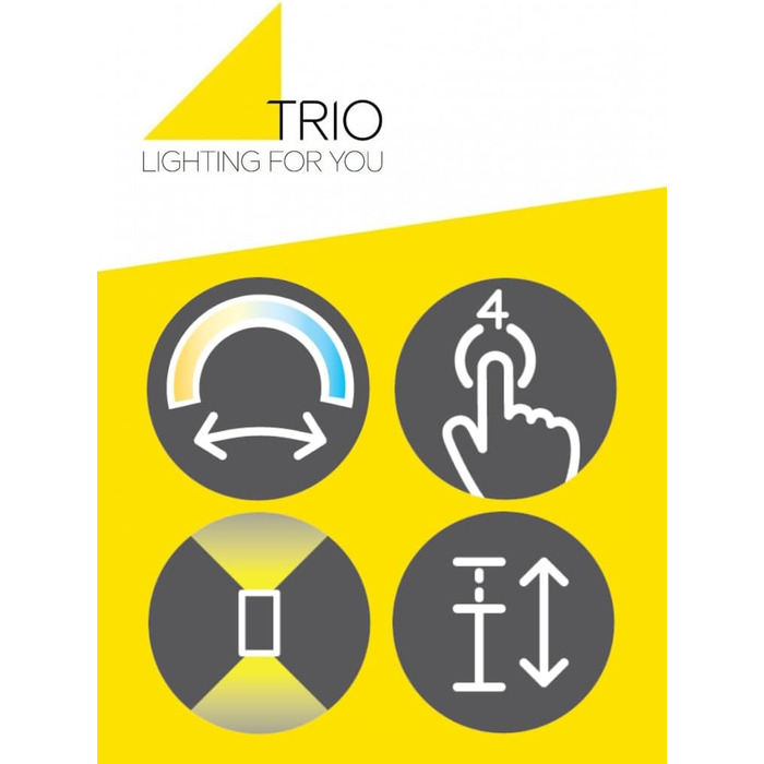 Підвісний світильник Trio Leuchten Helios 343310105, шліфований алюміній, LED 28 Вт, сенсорний диммер, регульована колірна температура, сріблястий