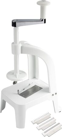 Спіральний різак Benriner BN-8W, ABS пластик без бісфенолу А, білий, горизонтальний спіральний різак 25,5 см x 14 см x 10,5 см