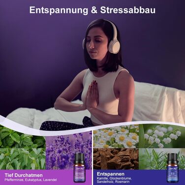 Натуральні ефірні олії для дифузорів, чисті ефірні олії для зволожувачів повітря, набір ефірних олій для дифузорів, ідеальні ароматичні олії для дому, офісу, спа