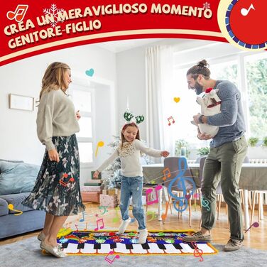 Килимок для піаніно, танцювальні килимки Килимок для піаніно Музичний килимок для дітей, 5 режимів 8 інструментів Звуки Іграшка Му