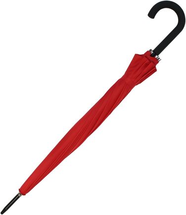 Якісна парасолька-палиця 16 шт. з автоматикою - штормозахисна - червона