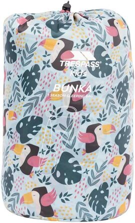 Спальні мішки Trespass Bunka, принт тропічних птахів, один розмір