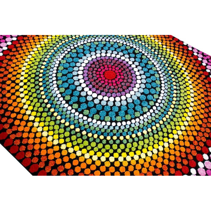 Килим для вітальні сучасний килим для вітальні райдужний різнокольоровий розмір 200 x 290 см