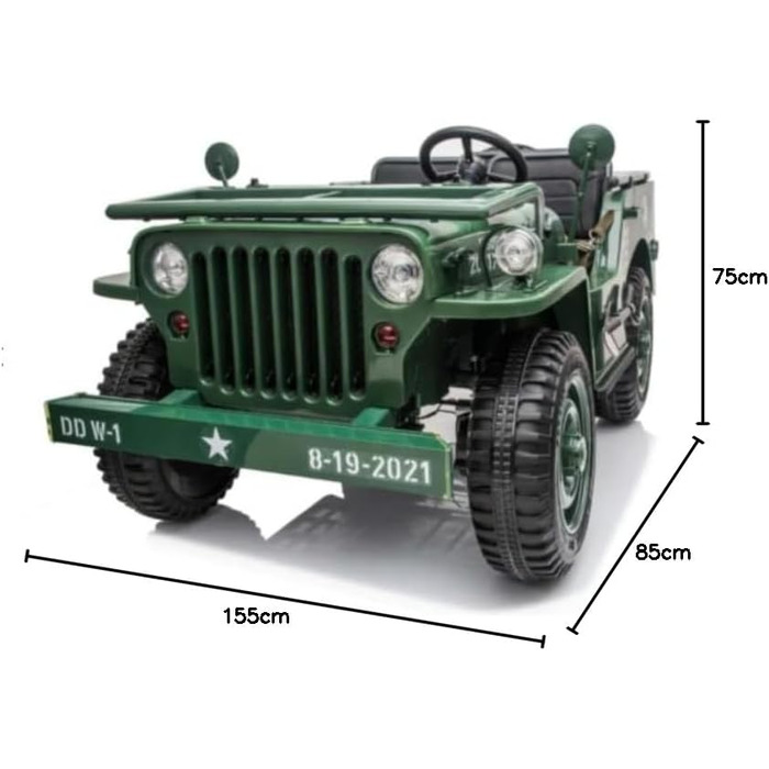 Електромобіль 24 В, 3-місний, з пультом дистанційного керування 2,4 ГГц, 4 x мотор 24 В, 200 Вт, дитячий автомобіль - електромобіл