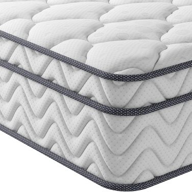 Матрац Vesgantti 30 см високий H3 7-зонний 160x200 см пружинний блок-пружинний матрац середньої жорсткості ортопедичний матрац з холодної піни сертифікований Oeko-Tex класичний матрац Box-Top H3, Box-top 30 см 160 x 200 см