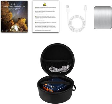 Акумуляторний кемпінговий ліхтар з голосовим керуванням, 10000 мАг, 3000 лм, 4 режими світла, портативне вуличне освітлення з голосовим керуванням, водонепроникні ліхтарі для намету (IPX4).