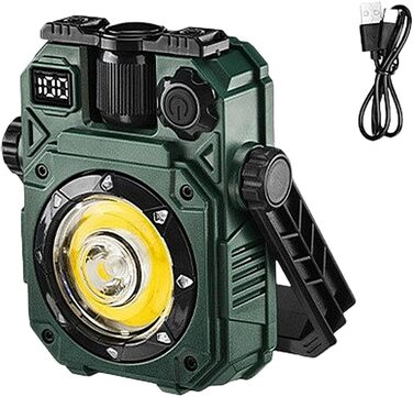 Портативний яскравий ліхтарик, ліхтарик для ремонту автомобіля, магнітний сонячний ліхтарик для кемпінгу, для вулиці, водонепроникний, аварійний, робочий ліхтарик, легкий, зелений